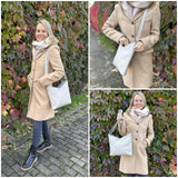 Damentasche Umhängetasche Handtasche Leder beige LE0065