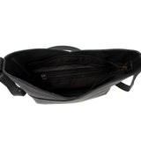 Damentasche Umhängetasche Handtasche Leder schwarz LE0065