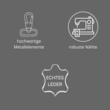 Trageriemen Gurt Schulterriemen Leder braun 175cm LEC-R5