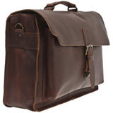 Aktentasche Businesstasche Messenger Bag Vintage Leder braun LE3008