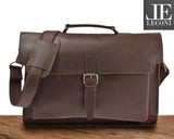 Aktentasche Businesstasche Messenger Bag Vintage Leder braun LE3008