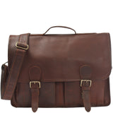 Aktentasche Businesstasche Messenger Bag Vintage Leder braun LE3009