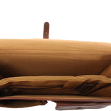 Aktentasche große Businesstasche Collegetasche Damen Herren Leder braun LE3014