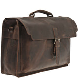 Aktentasche Businesstasche Messenger Bag Vintage Leder schlamm LE3008