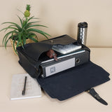 Aktentasche Businesstasche Messenger Bag Vintage Leder schwarz LE3008