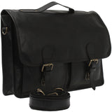 Aktentasche Businesstasche Messenger Bag Vintage Leder schwarz LE3009