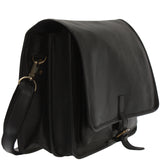 Aktentasche große Businesstasche Collegetasche Damen Herren Leder schwarz LE3014