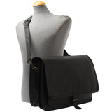 Aktentasche große Businesstasche Collegetasche Damen Herren Leder schwarz LE3014