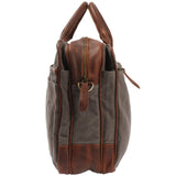 Aktentasche Handgepäck Trolleytasche Canvas Leder grau LE3066