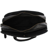 Aktentasche Handgepäck Trolleytasche Canvas Leder schwarz LE3066