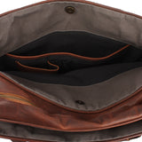 Aktentasche Handgepäck Trolleytasche Canvas Leder grau LE3066