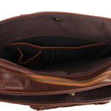 Aktentasche Arbeitstasche Bürotasche Canvas Leder mokka LE3066