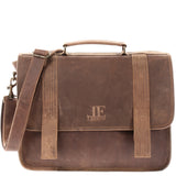 Aktentasche Lehrertasche Businesstasche Damen Herren Leder braun LE3043
