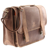 Aktentasche Lehrertasche Businesstasche Damen Herren Leder braun LE3043