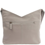 Damentasche Umhängetasche Handtasche Leder grau LE0065