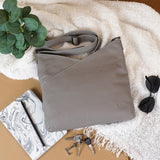 Damentasche Umhängetasche Handtasche Leder grau LE0065