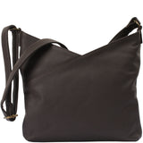 Damentasche Umhängetasche Handtasche Leder kaffeebraun LE0065