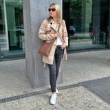 Damentasche Umhängetasche Handtasche Leder rehbraun LE0065