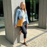 Damentasche Umhängetasche Handtasche Leder senf LE0065