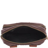 Gürteltasche Bauchtasche Canvas Rindsleder mokka LE3037