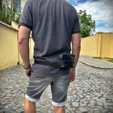 Gürteltasche Bauchtasche Hüfttasche Damen Herren Nappa Leder schwarz LE9029