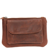 Gürteltasche Bauchtasche Hüfttasche Damen Herren Rindsleder braun LE9019