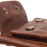 Gürteltasche Bauchtasche Hüfttasche Damen Herren Rindsleder braun LE9019