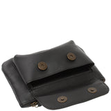 Gürteltasche Bauchtasche Hüfttasche Damen Herren Rindsleder schwarz LE9019