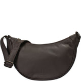 Half-Moon Bag Cross-Body Umhängetasche Schultertasche Leder kaffeebraun LE0075