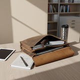 Messenger Bag Aktentasche DIN A4 Damen Herren Vintage Leder braun LE3020