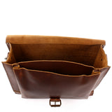 Messenger Bag DIN A4 Aktentasche Damen Herren Leder mittelbraun LE3054