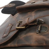 Messenger Bag Collegetasche DIN A4 Kuriertasche Leder schlamm LE3032