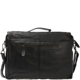 Messenger Bag Collegetasche DIN A4 Aktentasche Leder schwarz LE3029