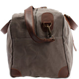 große Reisetasche Weekender Handgepäck Canvas Leder 53cm grau LE2020