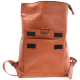Roll Top Rucksack Lederrucksack Freizeitrucksack Damen Herren Leder cognac LE1025