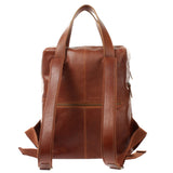 mittlerer Rucksack Lederrucksack Freizeitrucksack Damen Herren Leder braun LE1023