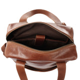 mittlerer Rucksack Lederrucksack Freizeitrucksack Damen Herren Leder braun LE1023