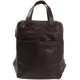 großer Rucksack Lederrucksack Freizeitrucksack Damen Herren Leder dunkelbraun LE1020