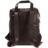 großer Rucksack Lederrucksack Freizeitrucksack Damen Herren Leder dunkelbraun LE1020