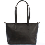 Schultertasche Damentasche DIN A4 Leder dunkelgrau LE0071