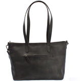 Schultertasche Damentasche DIN A4 Leder dunkelgrau LE0071