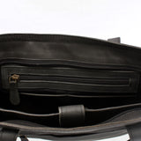Schultertasche Damentasche DIN A4 Leder dunkelgrau LE0071