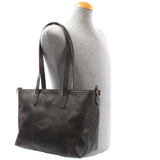 Schultertasche Damentasche DIN A4 Leder dunkelgrau LE0071