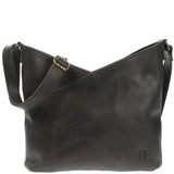 Damentasche Umhängetasche Handtasche Leder dunkelgrau LE0065
