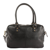 Schultertasche Handtasche Henkeltasche Damen Leder schwarz LE0046