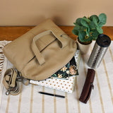 große Schultertasche Henkeltasche Shopper DIN A4 Handtasche Damen Leder sand LE0059