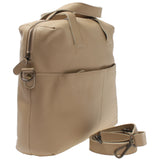 große Schultertasche Henkeltasche Shopper DIN A4 Handtasche Damen Leder sand LE0059