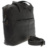 große Schultertasche Henkeltasche Shopper DIN A4 Handtasche Damen Leder schwarz LE0059