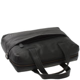 große Schultertasche Henkeltasche Shopper DIN A4 Handtasche Damen Leder schwarz LE0059