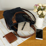 Schultertasche Henkeltasche Shopper Damentasche Veloursleder Leder anthrazit LE0054